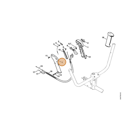 STIHL part 4140-790-0301 — IPL diagram snippet (6x zoom, amber highlight)
