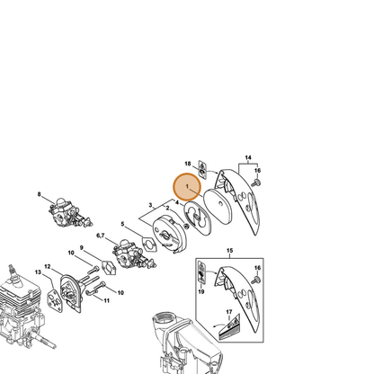 STIHL part 4144-124-2800 — IPL diagram snippet (6x zoom, amber highlight)