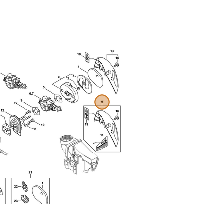 STIHL part 4144-140-1001 — IPL diagram snippet (6x zoom, amber highlight)