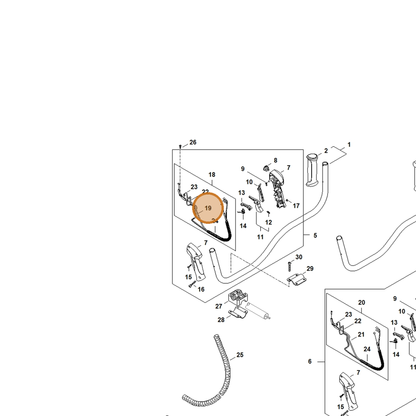 STIHL part 4144-182-3203 — IPL diagram snippet (6x zoom, amber highlight)
