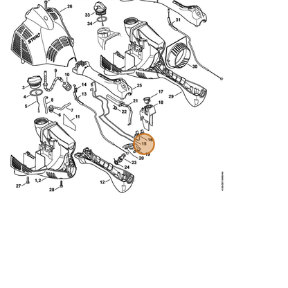 STIHL part 4144-440-1901 — IPL diagram snippet (6x zoom, amber highlight)