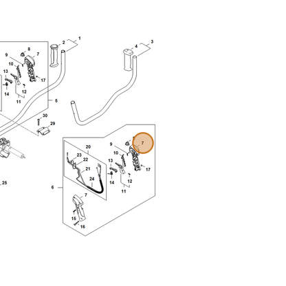 STIHL part 4144-790-0300 — IPL diagram snippet (6x zoom, amber highlight)