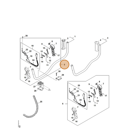 STIHL part 4144-790-1302 — IPL diagram snippet (6x zoom, amber highlight)