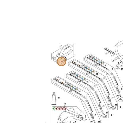 STIHL part 4144-791-9401 — IPL diagram snippet (6x zoom, amber highlight)