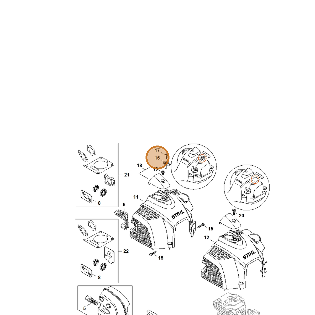 STIHL part 4147-084-4102 — IPL diagram snippet (6x zoom, amber highlight)
