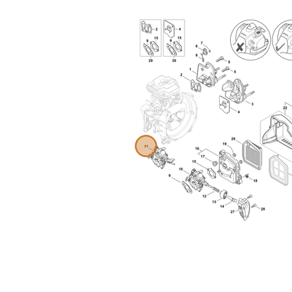 STIHL part 4147-120-0603 — IPL diagram snippet (6x zoom, amber highlight)