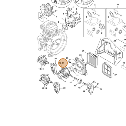 STIHL part 4147-120-0622 — IPL diagram snippet (6x zoom, amber highlight)