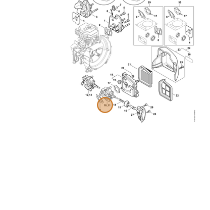 STIHL part 4147-120-0625 — IPL diagram snippet (6x zoom, amber highlight)