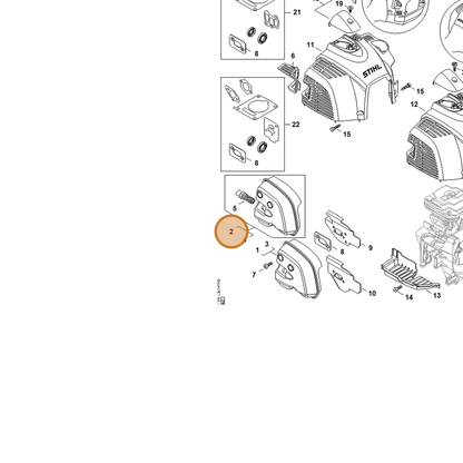 STIHL part 4147-140-0606 — IPL diagram snippet (6x zoom, amber highlight)