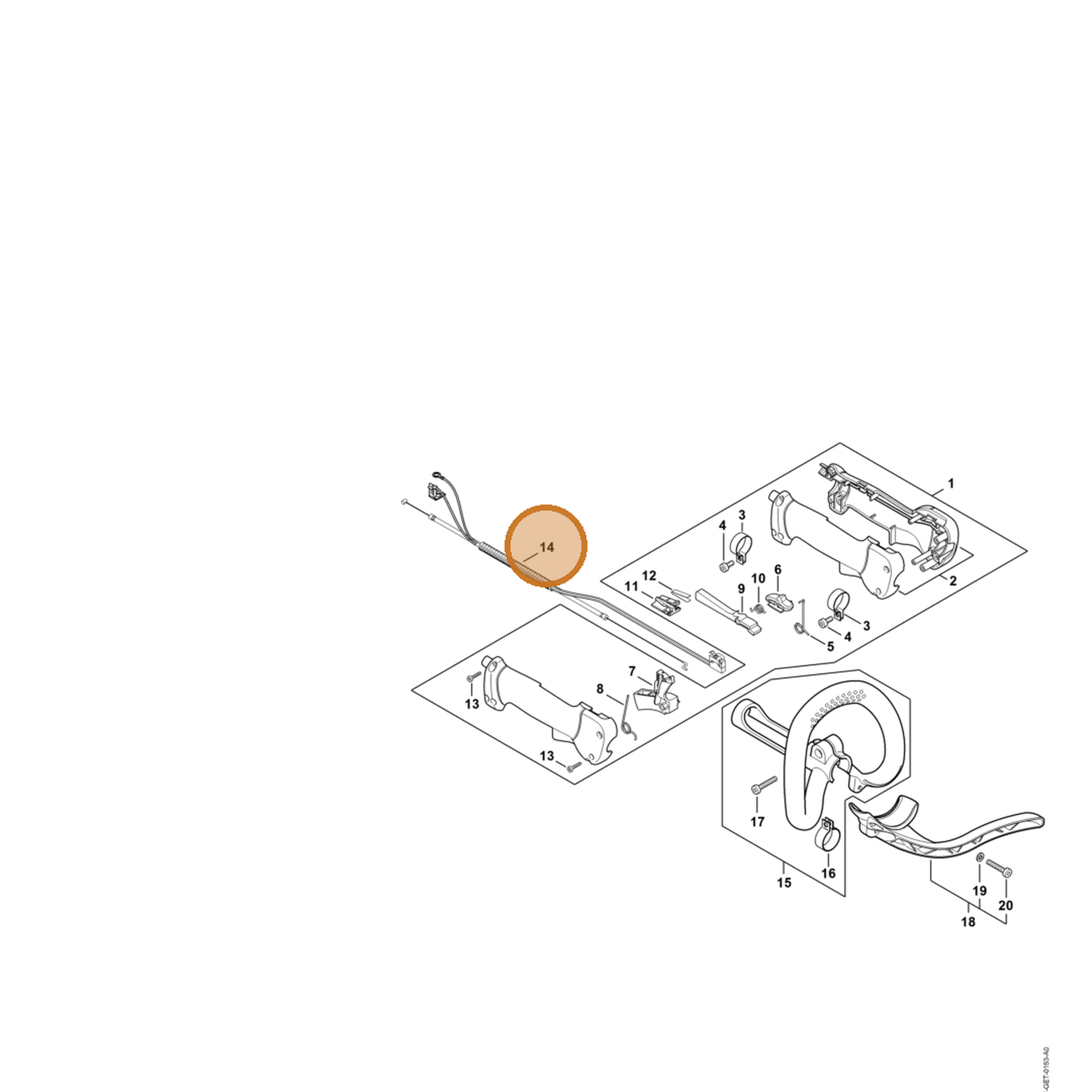 STIHL part 4147-180-1101 — IPL diagram snippet (6x zoom, amber highlight)