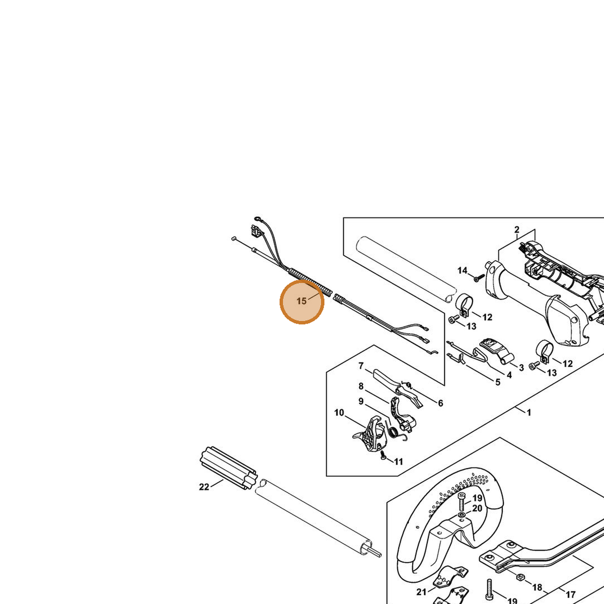 STIHL part 4147-180-1109 — IPL diagram snippet (6x zoom, amber highlight)