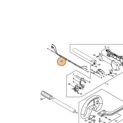 STIHL part 4147-180-1109 — IPL diagram snippet (6x zoom, amber highlight)