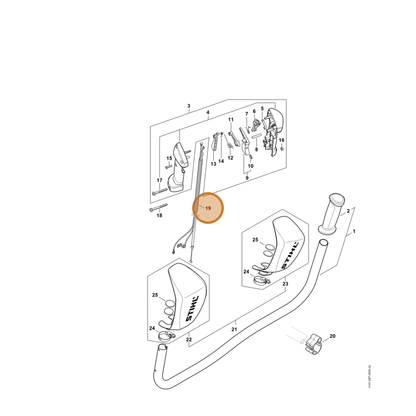 STIHL part 4147-180-1119 — IPL diagram snippet (6x zoom, amber highlight)