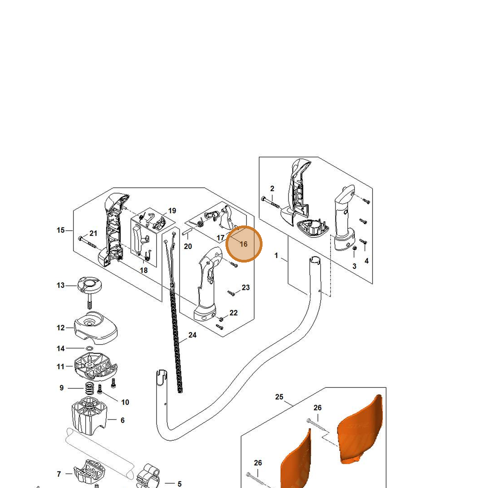 STIHL part 4147-180-1504 — IPL diagram snippet (6x zoom, amber highlight)