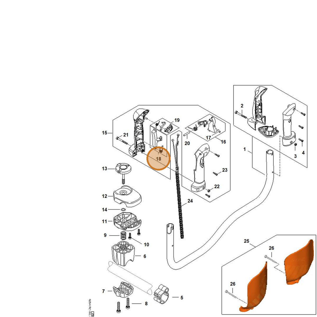 STIHL part 4147-180-1700 — IPL diagram snippet (6x zoom, amber highlight)