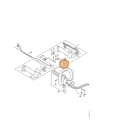 STIHL part 4147-182-4500 — IPL diagram snippet (6x zoom, amber highlight)