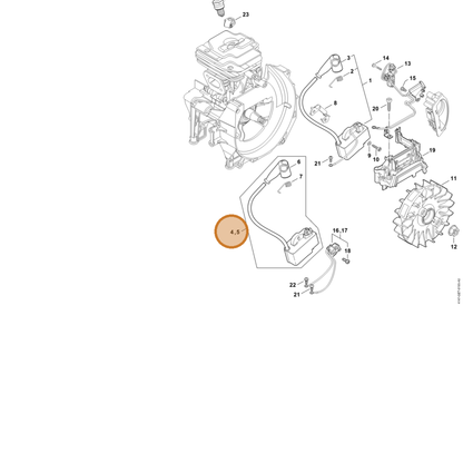 STIHL part 4147-400-4720 — IPL diagram snippet (6x zoom, amber highlight)