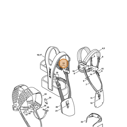 STIHL part 4147-710-6402 — IPL diagram snippet (6x zoom, amber highlight)