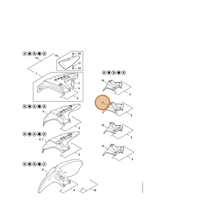 STIHL part 4147-710-8211 — IPL diagram snippet (6x zoom, amber highlight)