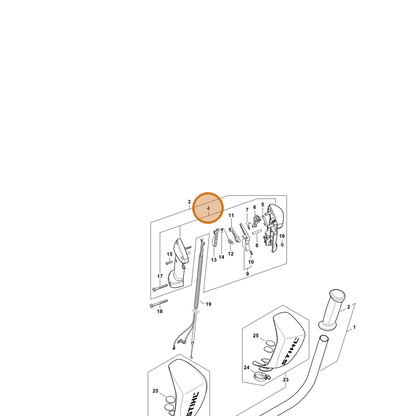 STIHL part 4147-790-0305 — IPL diagram snippet (6x zoom, amber highlight)