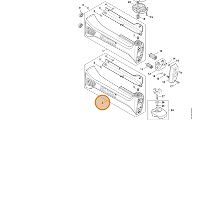 STIHL part 4147-790-0903 — IPL diagram snippet (6x zoom, amber highlight)