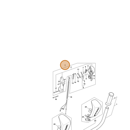 STIHL part 4147-790-1322 — IPL diagram snippet (6x zoom, amber highlight)