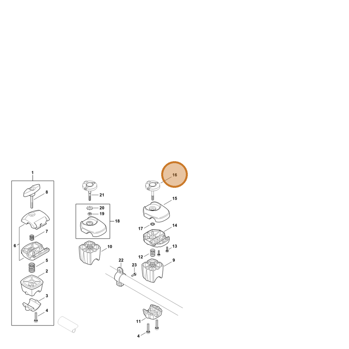 STIHL part 4147-790-7503 — IPL diagram snippet (6x zoom, amber highlight)