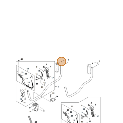 STIHL part 4147-791-0302 — IPL diagram snippet (6x zoom, amber highlight)