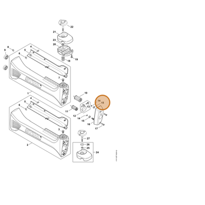 STIHL part 4147-791-2801 — IPL diagram snippet (6x zoom, amber highlight)