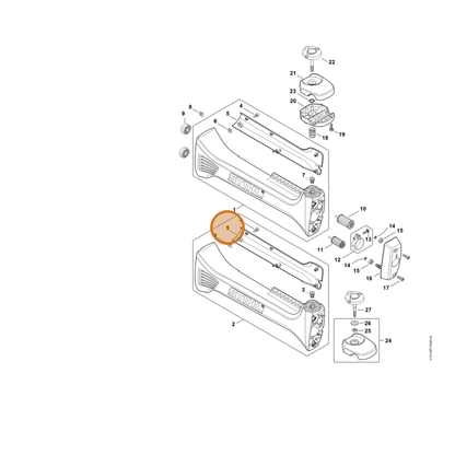 STIHL part 4147-791-4300 — IPL diagram snippet (6x zoom, amber highlight)