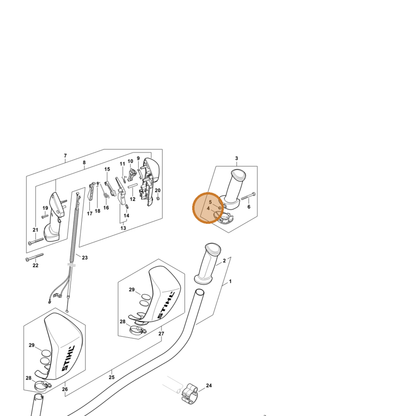 STIHL part 4147-791-7500 — IPL diagram snippet (6x zoom, amber highlight)