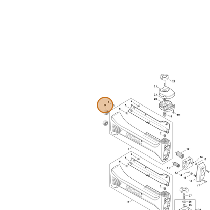STIHL part 4147-792-9301 — IPL diagram snippet (6x zoom, amber highlight)