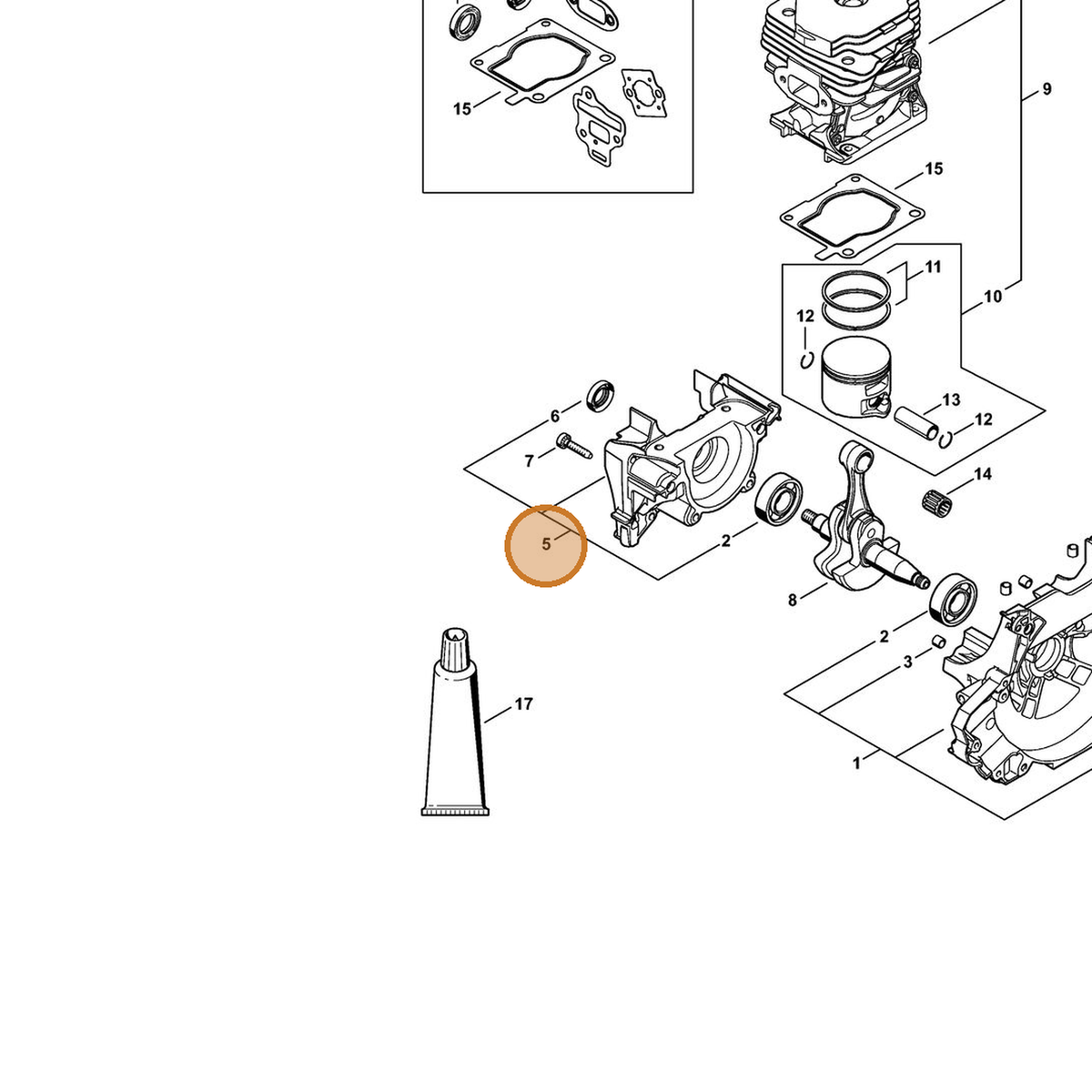 STIHL part 4148-020-2902 — IPL diagram snippet (6x zoom, amber highlight)