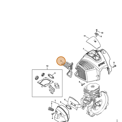 STIHL part 4148-084-6800 — IPL diagram snippet (6x zoom, amber highlight)