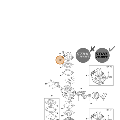STIHL part 4148-120-3200 — IPL diagram snippet (6x zoom, amber highlight)