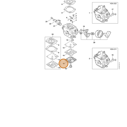 STIHL part 4148-125-0200 — IPL diagram snippet (6x zoom, amber highlight)