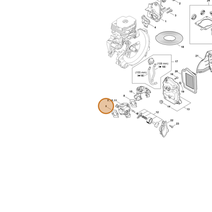 STIHL part 4148-129-0901 — IPL diagram snippet (6x zoom, amber highlight)