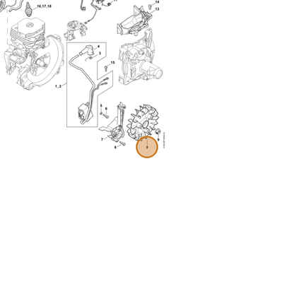 STIHL part 4148-400-1200 — IPL diagram snippet (6x zoom, amber highlight)