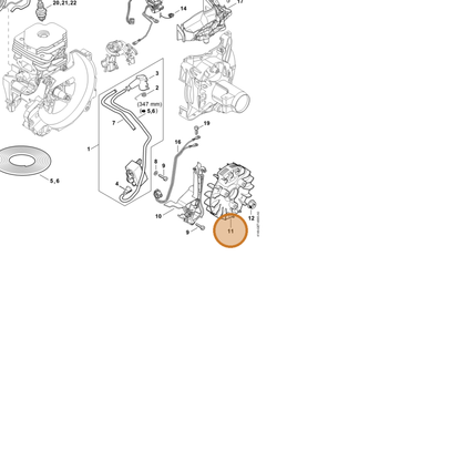 STIHL part 4148-400-1201 — IPL diagram snippet (6x zoom, amber highlight)