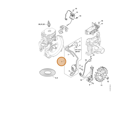 STIHL part 4148-400-4721 — IPL diagram snippet (6x zoom, amber highlight)