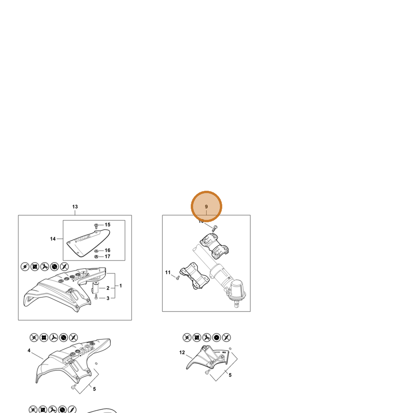 STIHL part 4148-710-4200 — IPL diagram snippet (6x zoom, amber highlight)
