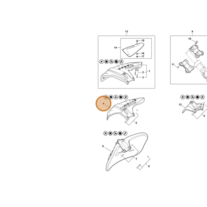 STIHL part 4148-710-8105 — IPL diagram snippet (6x zoom, amber highlight)