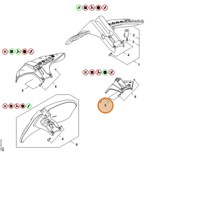 STIHL part 4148-710-8203 — IPL diagram snippet (6x zoom, amber highlight)