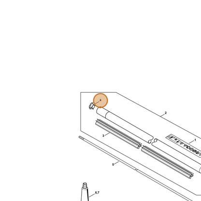 STIHL part 4148-711-2100 — IPL diagram snippet (6x zoom, amber highlight)