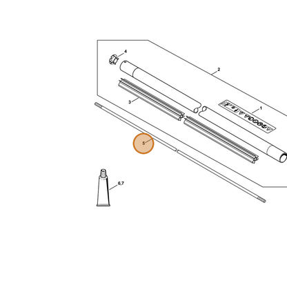 STIHL part 4148-711-3202 — IPL diagram snippet (6x zoom, amber highlight)