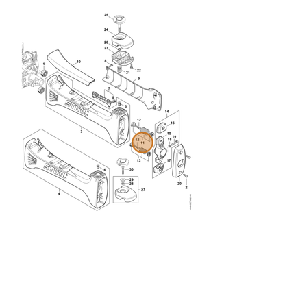 STIHL part 4148-790-8351 — IPL diagram snippet (6x zoom, amber highlight)