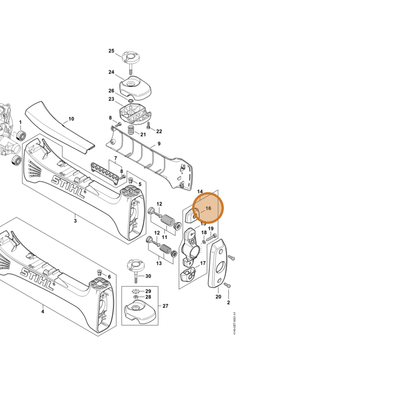 STIHL part 4148-792-2800 — IPL diagram snippet (6x zoom, amber highlight)