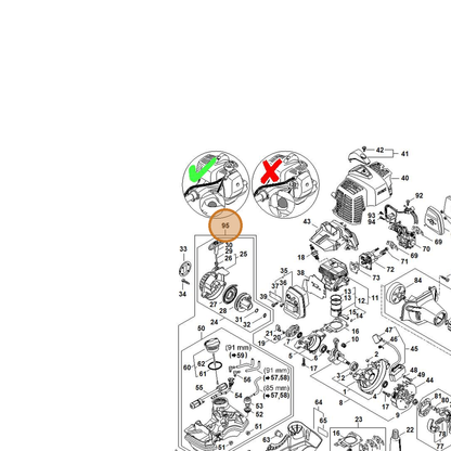 STIHL part 4149-007-1801 — IPL diagram snippet (6x zoom, amber highlight)