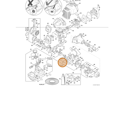 STIHL part 4149-020-2601 — IPL diagram snippet (6x zoom, amber highlight)