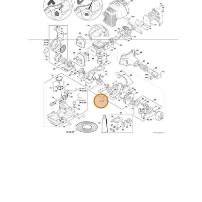 STIHL part 4149-030-0403 — IPL diagram snippet (6x zoom, amber highlight)